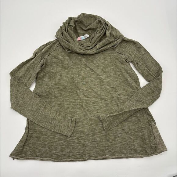 Free people | cocoon Green Cowl Neck Sweater | medium - Picture 2 of 7
